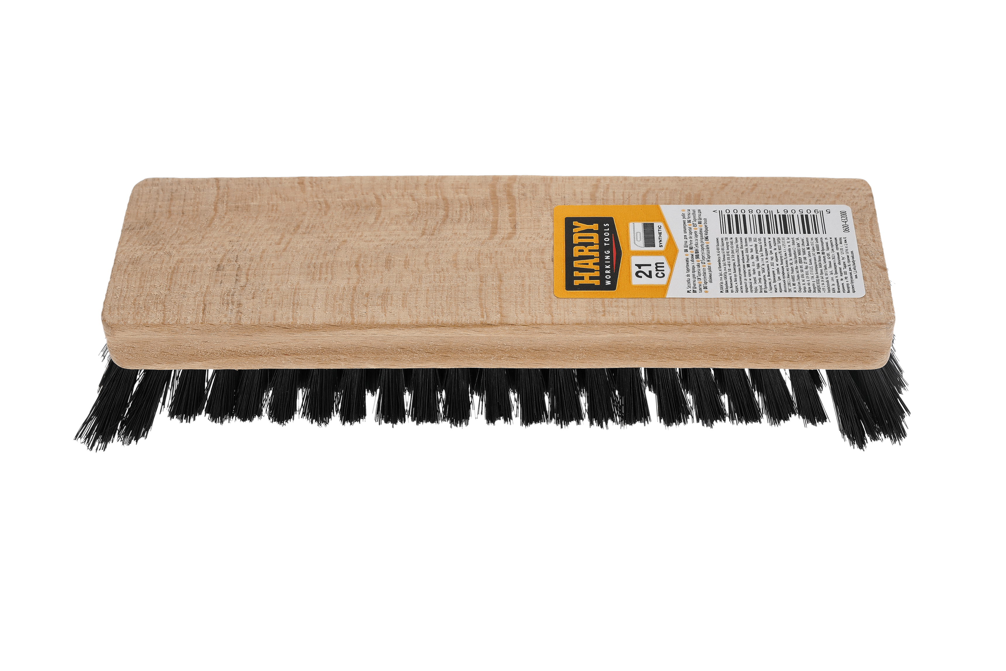 Hardy szczotka do tapetowania 21 cm, włókno syntetyczne czarne, uchwyt drewniany