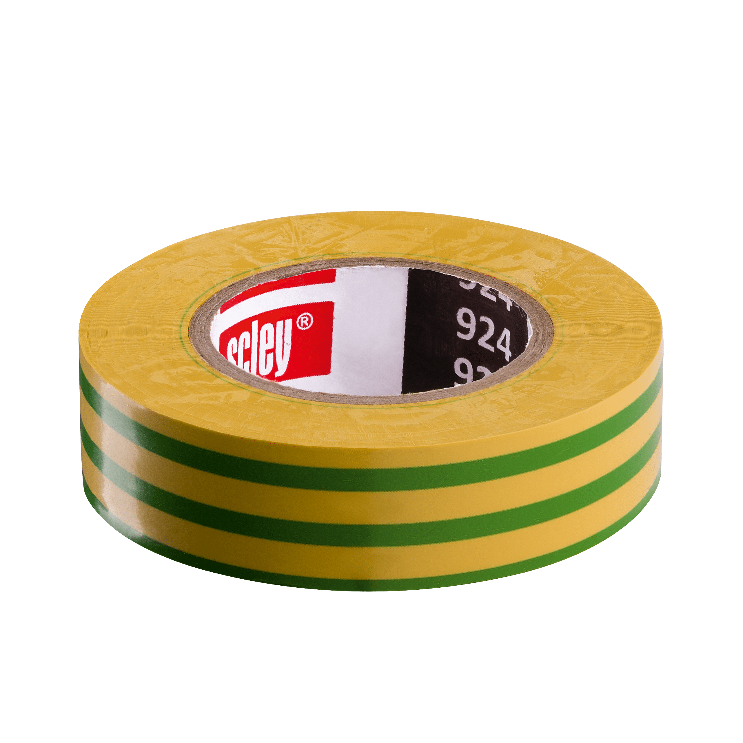 Scley taśma izolacyjna PVC *924*, żółto-zielona, 19 mm x 10 m