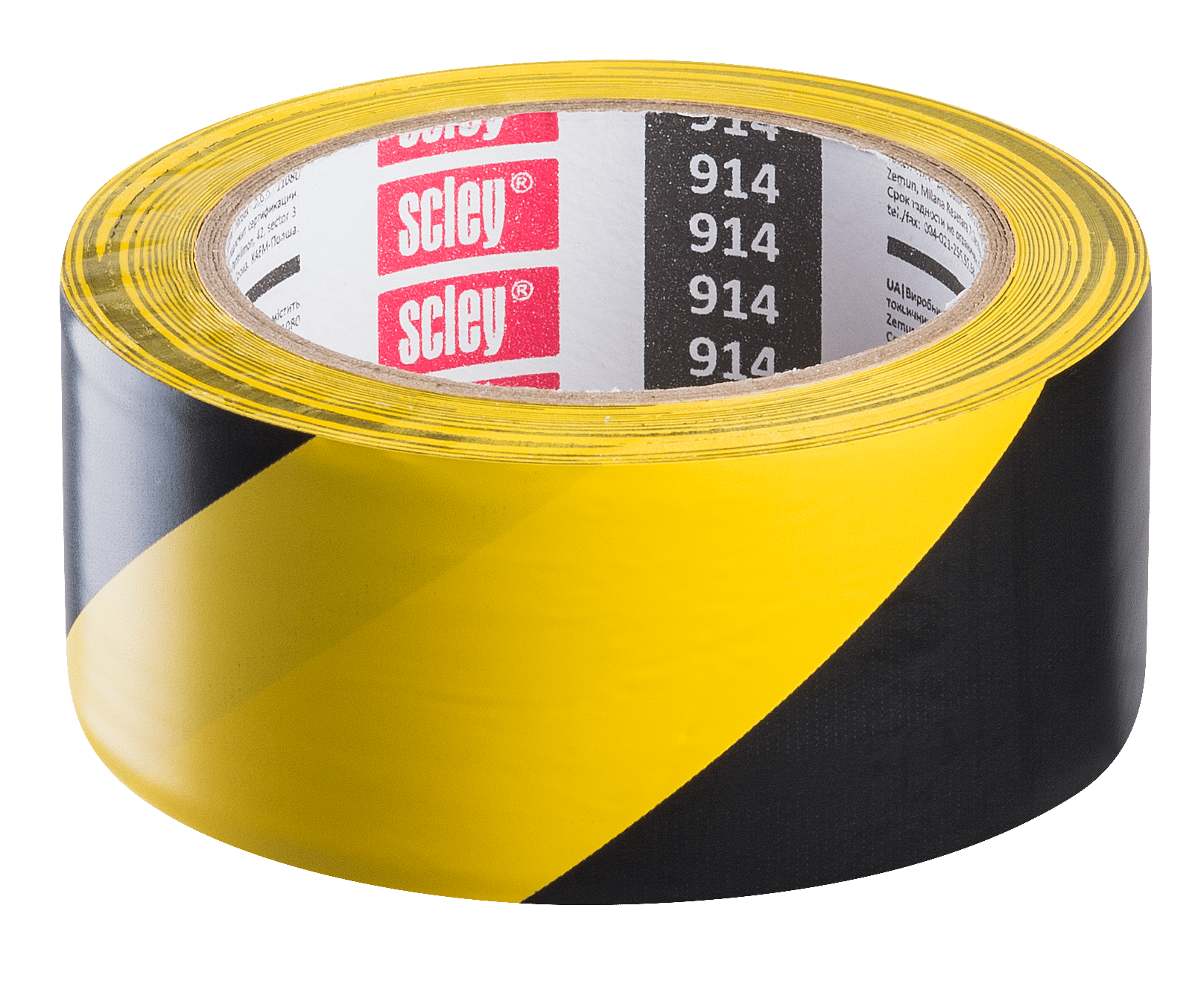 Scley taśma ostrzegawcza *914* żółto-czarna, 48 mm x 33 m