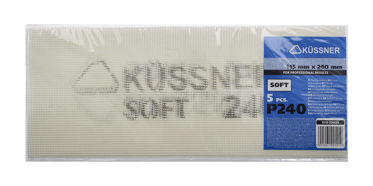 Küssner siatka ścierna Soft 280 x 115 mm, nasyp elektrokorund, granulacja *P240*, op. 5 szt.