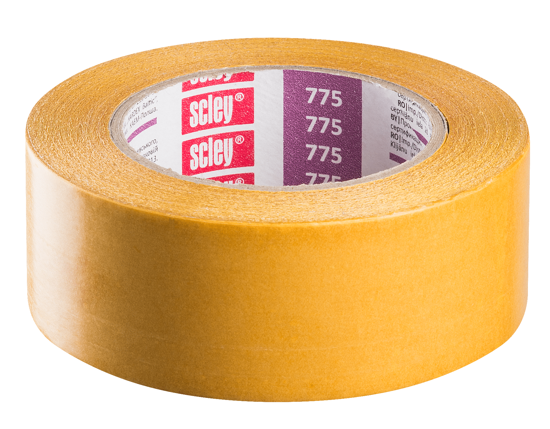 Scley taśma dwustronna *775*, extra mocna, wzmocniona, 48 mm x 10 m