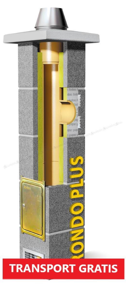 Komin systemowy SCHIEDEL Rondo Plus z wentylacją fi 18 cm  6,00 m