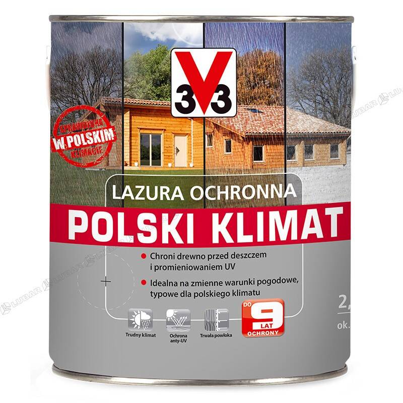 Lazura ochronna POLSKI KLIMAT impregnująco-dekoracyjna 2,5l PALISANDER
