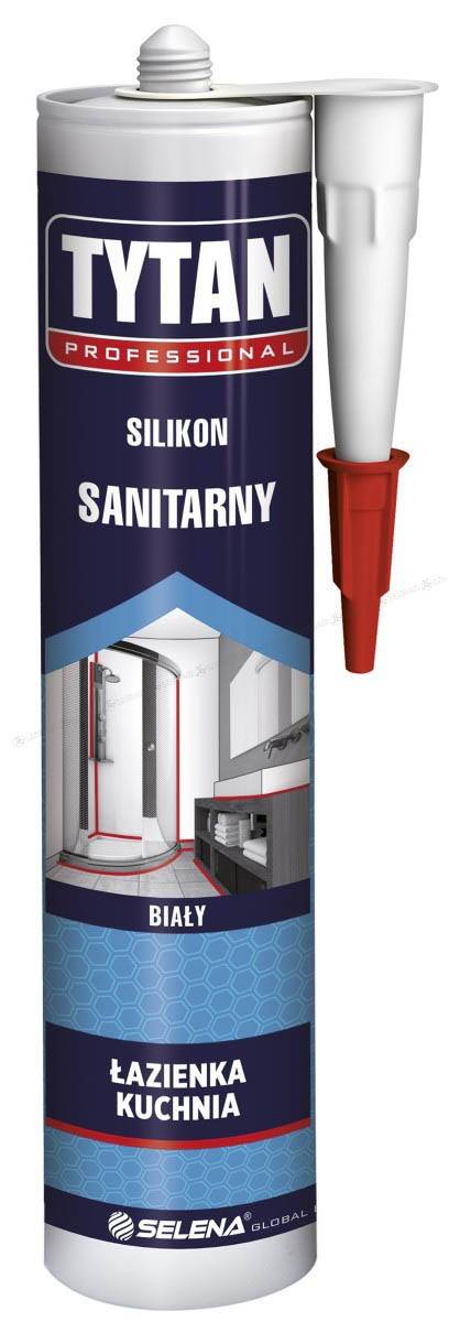 Silikon sanitarny 280 ml biały TYTAN