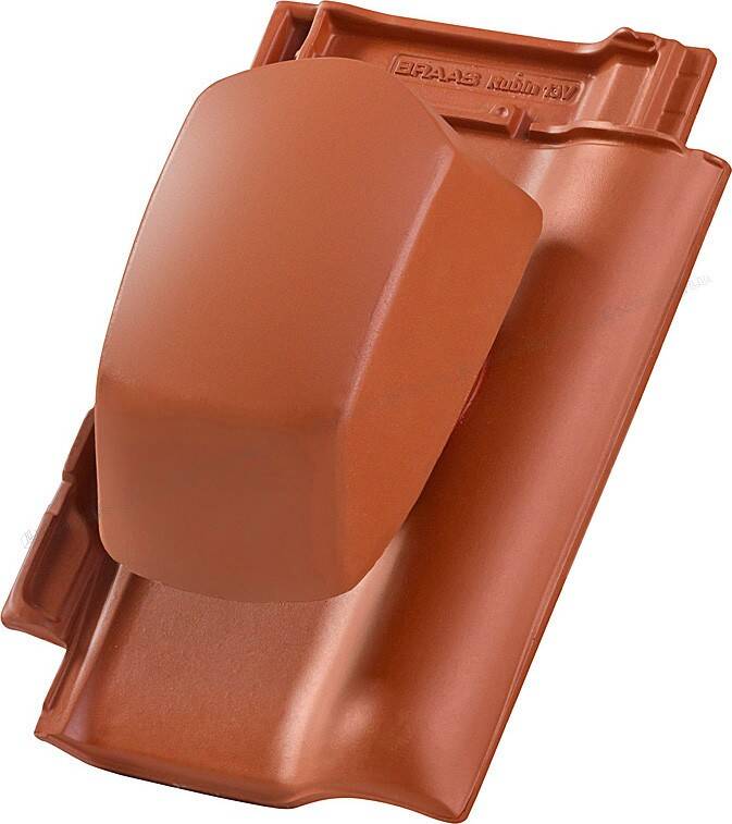 Dachówka z odpowietrznikiem instalacji sanitarnej 125 mm RUBIN 13V brązowy