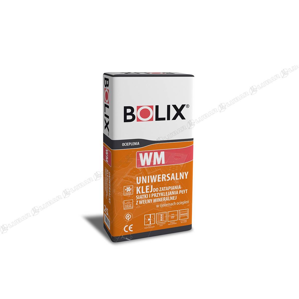 BOLIX WM Uniwersalny klej do zatapiania siatki i przyklejania płyt z wełny mineralnej 25kg