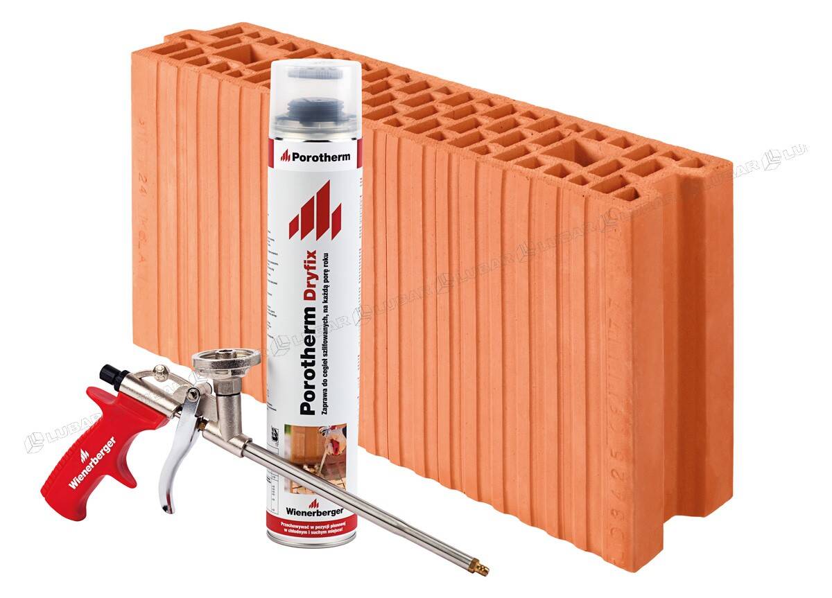 Pustak ceramiczny Porotherm 11.5 Dryfix z zaprawą