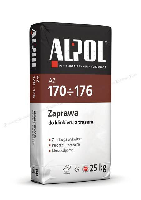 Zaprawa do klinkieru z trasem AZ 171 25 kg klasa M10 szara ALPOL