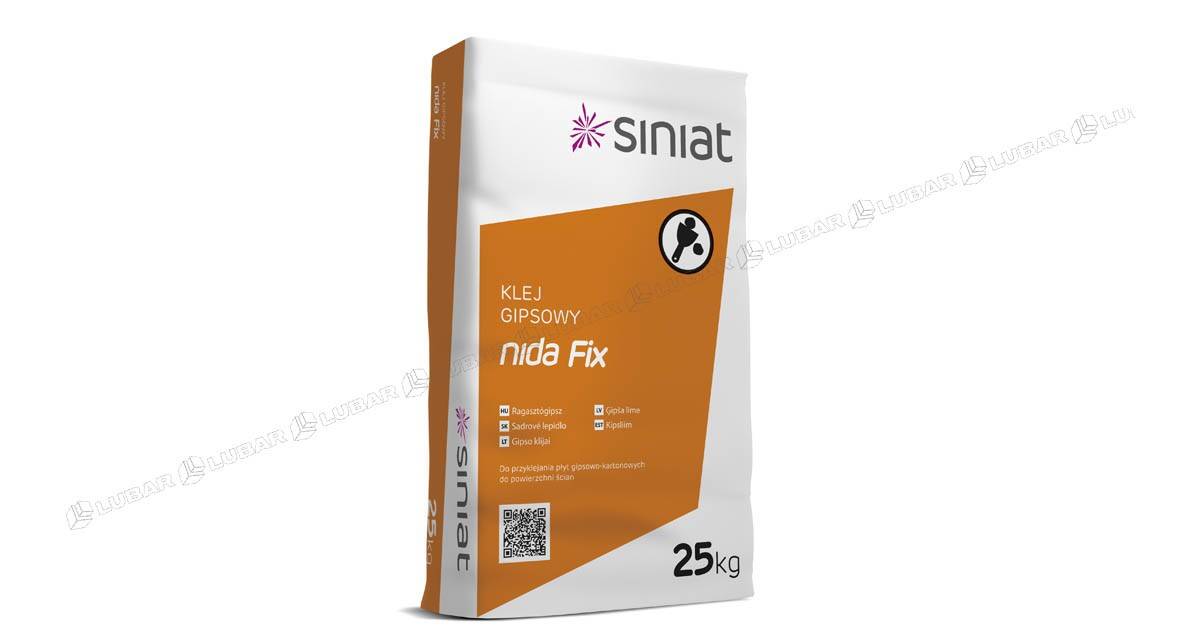 Nida Fix klej gipsowy (synonim Nida klej Typ T) 25 kg