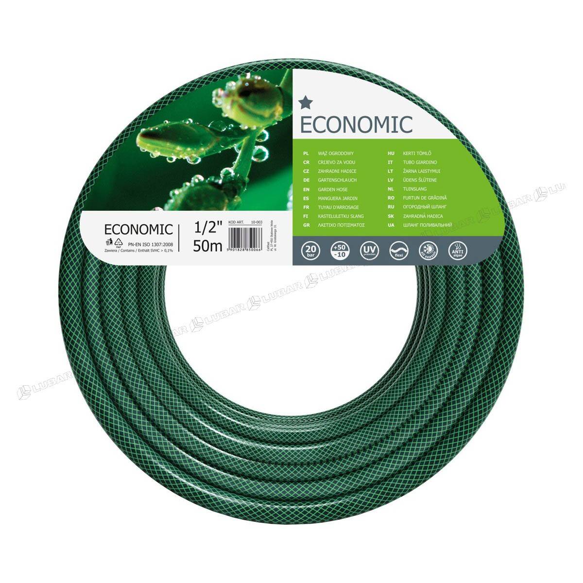 Wąż ogrodowy ECONOMIC 1/2 x 50m 10-003 (Zdjęcie 1)