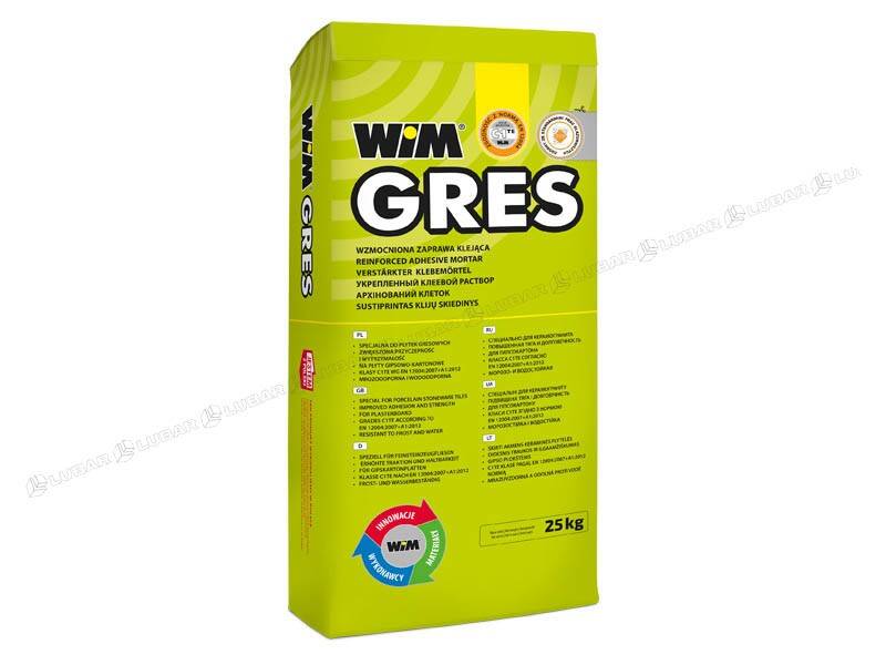 Klej do płytek gresowych WIM GRES C1TE 25 kg (Zdjęcie 1)