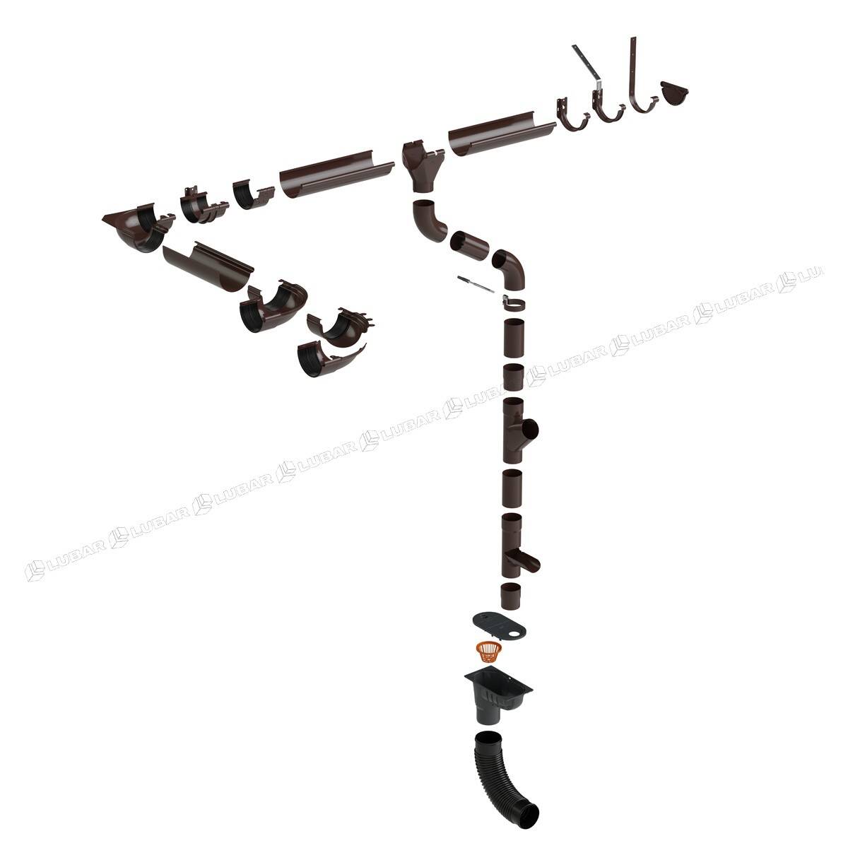 Rynna stalowa GALECO STAL 135 4 mb czarny (Zdjęcie 2)