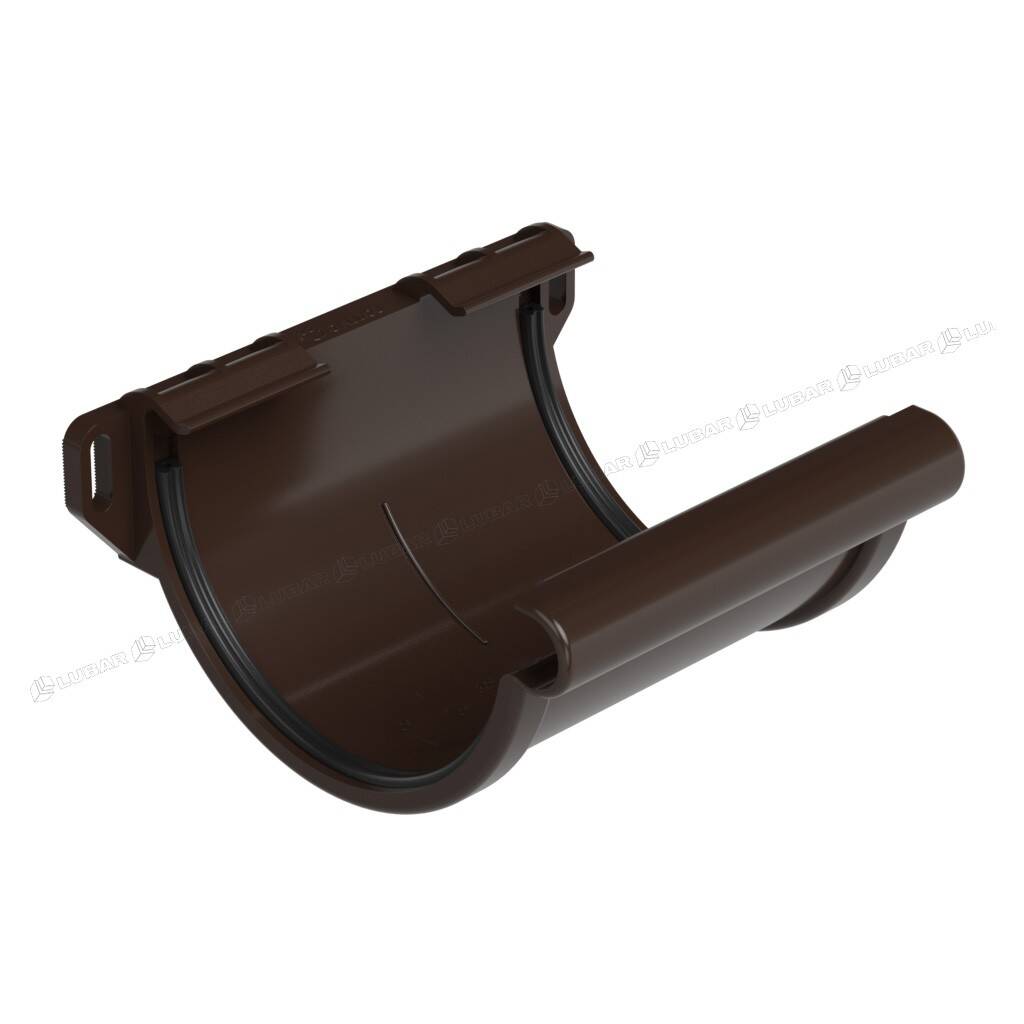 GALECO Łącznik rynny PVC 130 czekoladowy brąz