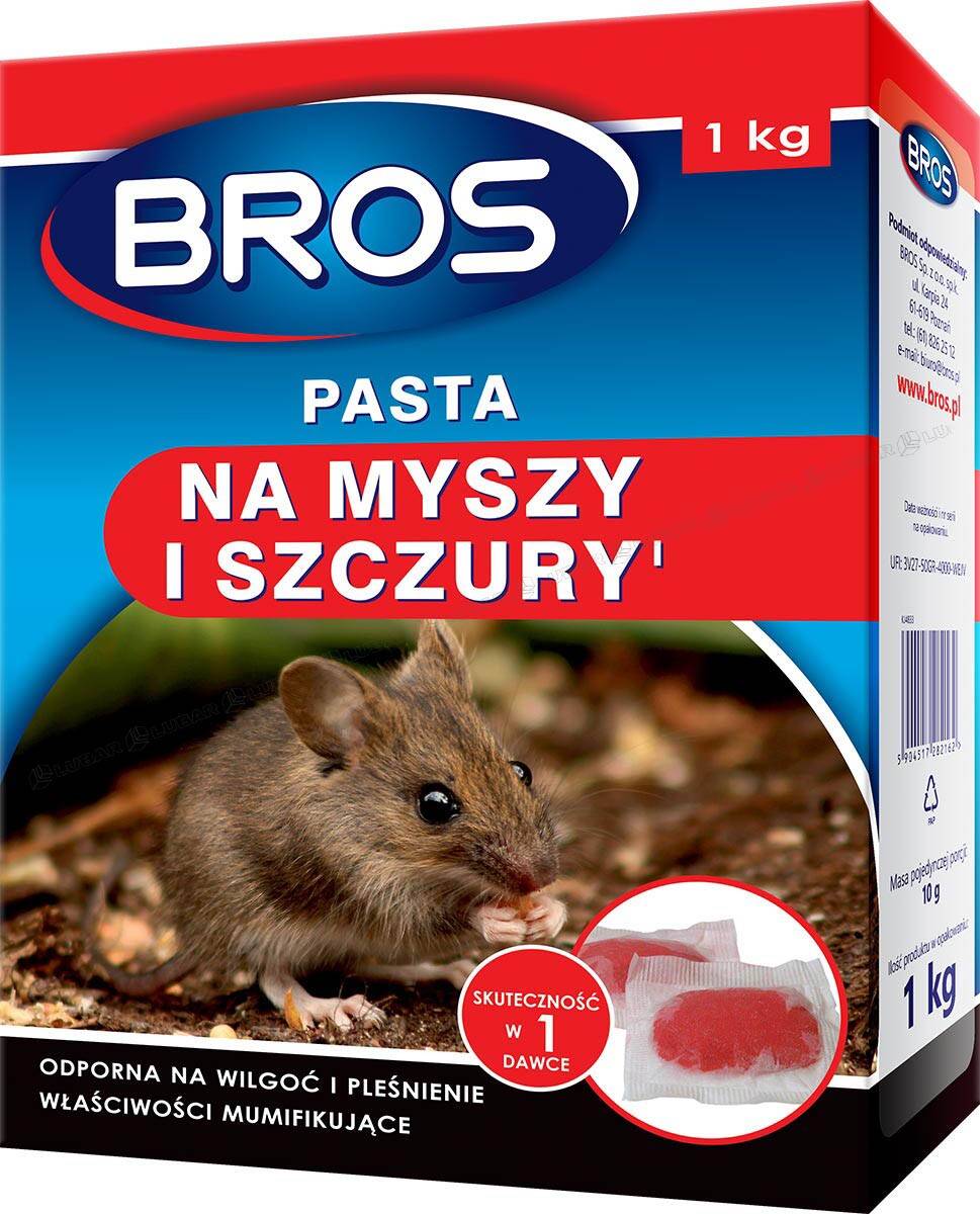 Pasta na myszy i szczury 1 kg BROS