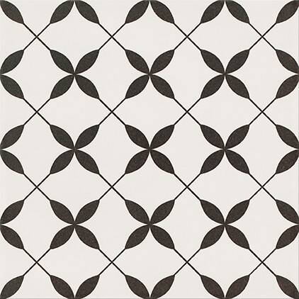 Gres szkliwiony PATCHWORK Clover Black Pattern 29,8x29,8