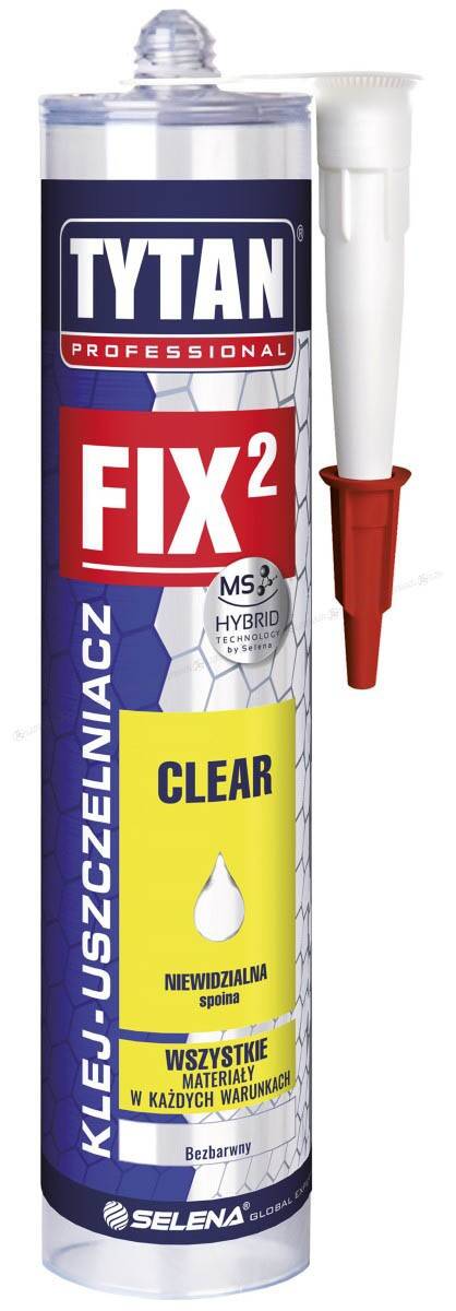 Klej Fix2 CLEAR 290 ml bezbarwny TYTAN (Zdjęcie 1)