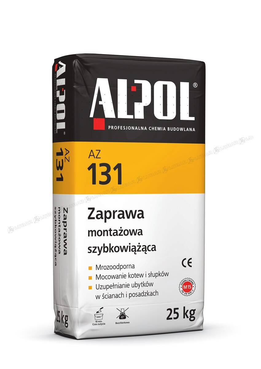 Zaprawa montażowa AZ 131 25 kg klasa M25 ALPOL