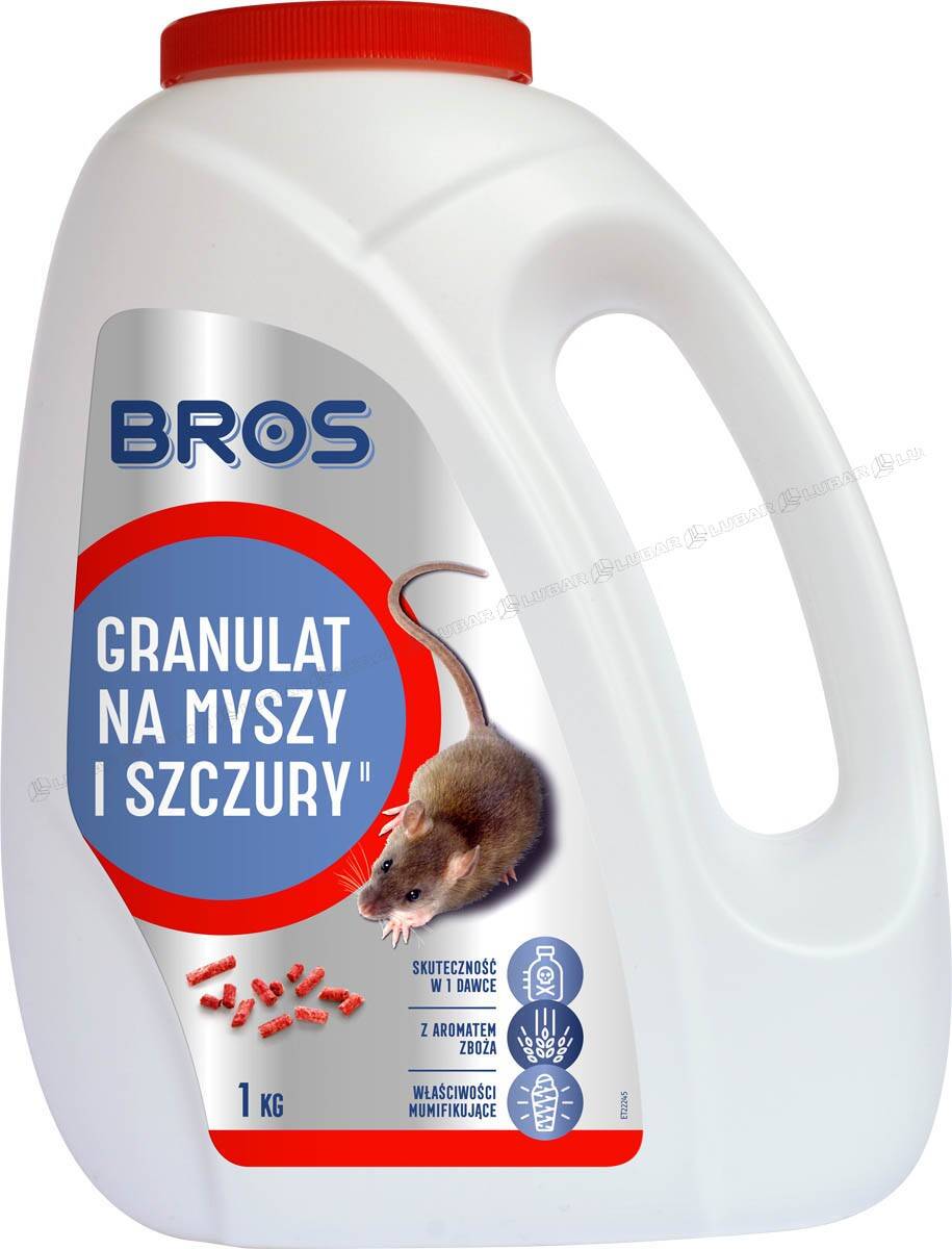 Granulat na myszy i szczury 1 kg BROS (Zdjęcie 1)