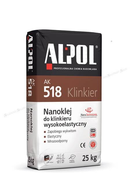 Nanoklej do klinkieru wysokoelastyczny AK 518 C2TS1 25 kg ALPOL