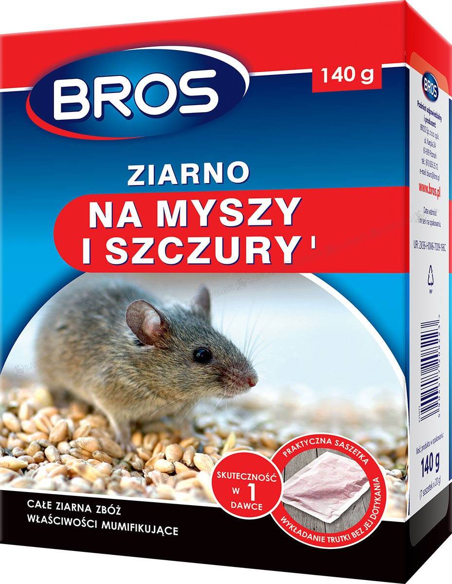 Ziarno na myszy i szczury 140 g BROS