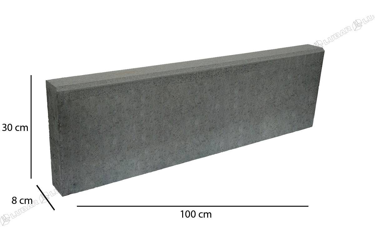 Obrzeże 100x30x8 cm szary(22pal)
