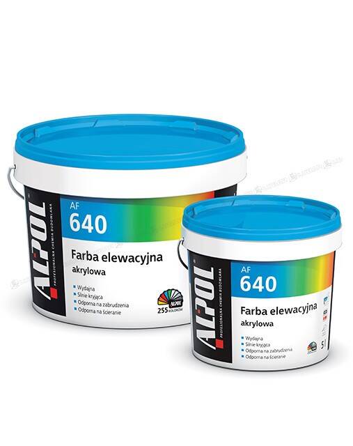 Farba elewacyjna akrylowa AF 640 10 l GR. II ALPOL