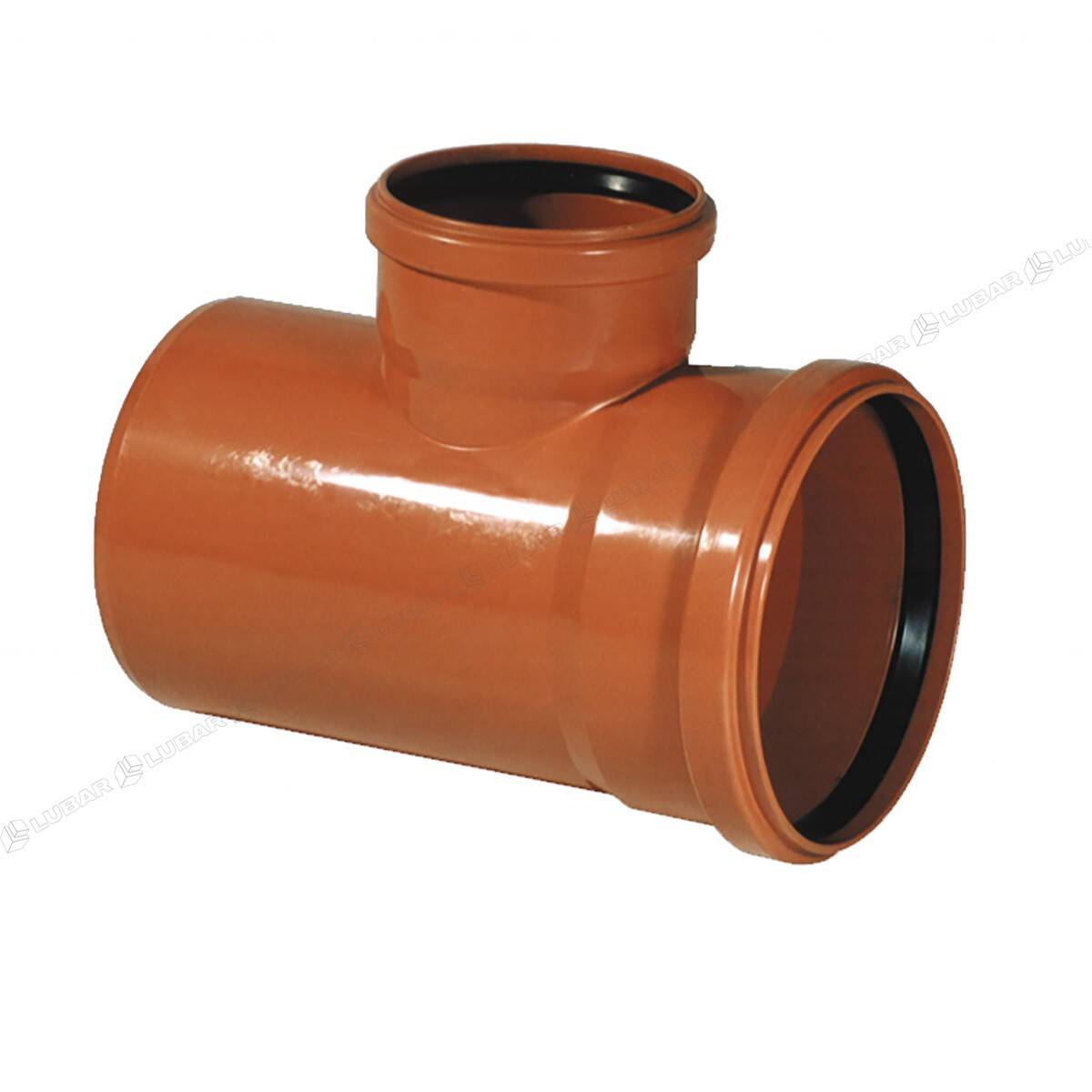 Trójnik kanalizacyjny PVC 160x160 mm 87° pomarańczowy (Zdjęcie 1)