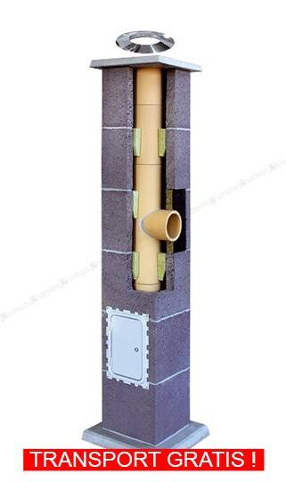 Komin systemowy LEIER BASIC z wentylacją fi 18 cm, 4 m